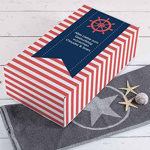 Herz & Heim® Käfer Bellini Geschenkset im maritimen Design mit graviertem Cocktailglas – Bild 6