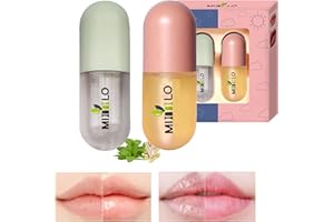 ROSARDEN Lip Plumper Set, Lip Plumping Oil, Plumping Lip Gloss, Lip Filler, Make Lips Bigger and Fuller, Lip Enhancer, Moisturizing and Reduce Lip Wrinkles,2PCS Day and Night Lip Plumper, 5.5ML*2