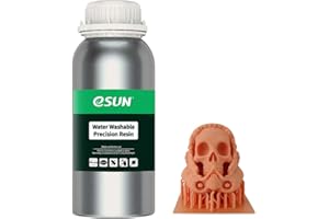 eSUN 405nm LCD 3D Printer Rapid Resin UV Curing Resin Water Washable Red Wax Rapid Resin High Precision Resin Photopolymer Resin for Photon UV Curing LCD 3D Printer, 500g Orange Red