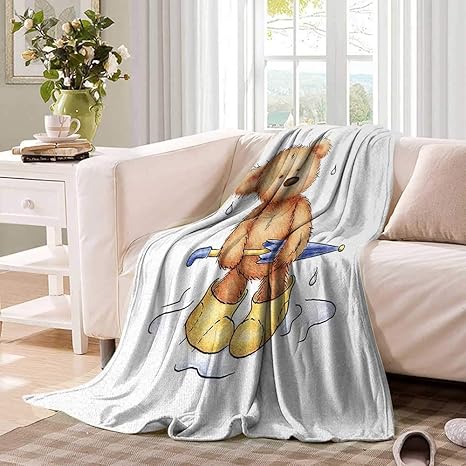 Amazon Com Beartravel Blanketteddy Bear Caught Up In Rain With