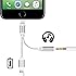 2 in 1 Lightning Adapter for iPhone 7 / 7 Plus, Comoxi Lightning Charger and 3.5mm Earphone Stereo Jack Cable Adapter [No Music Control] for iPhone 7/7 Plus/6s/6/5s/5