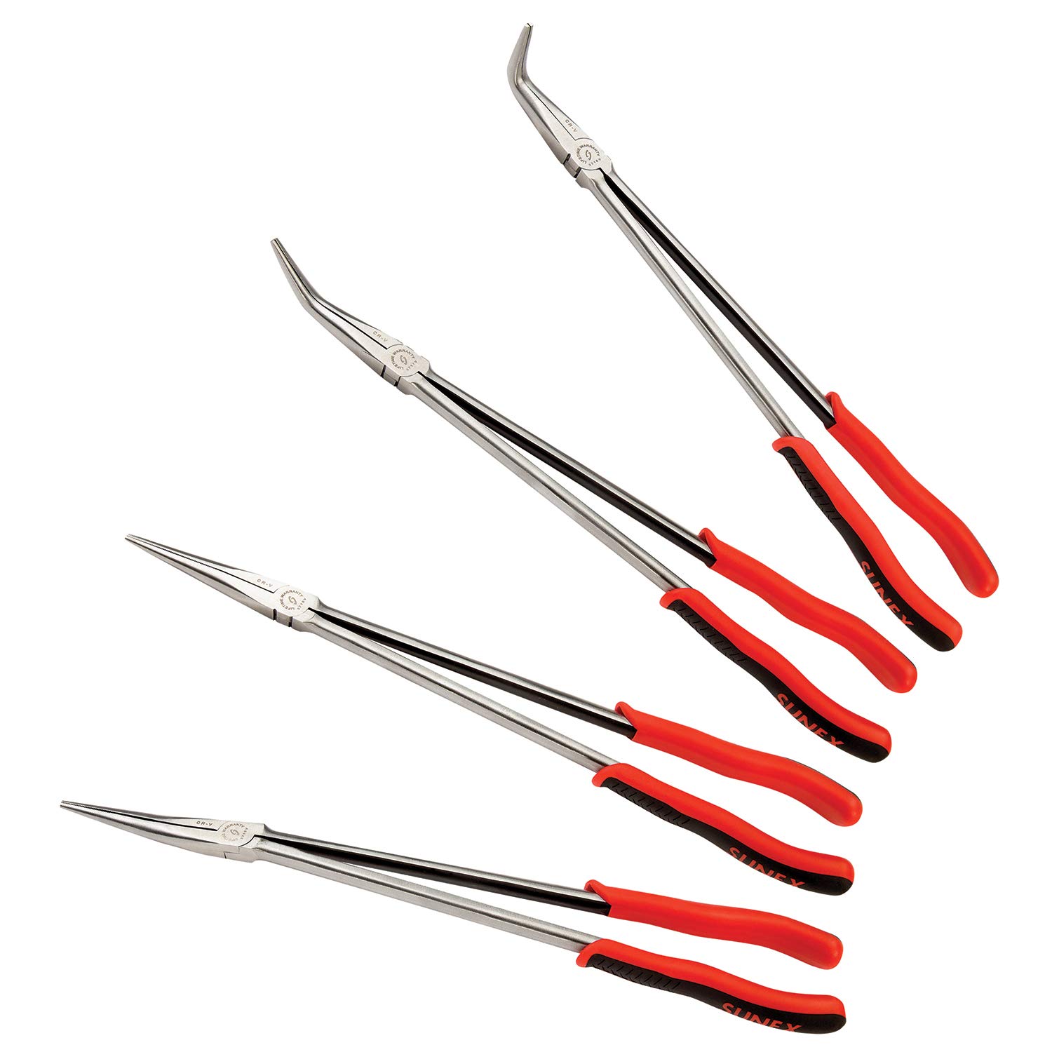 Sunex 3706V 4 Pc 16" Long Reach Plier Set
