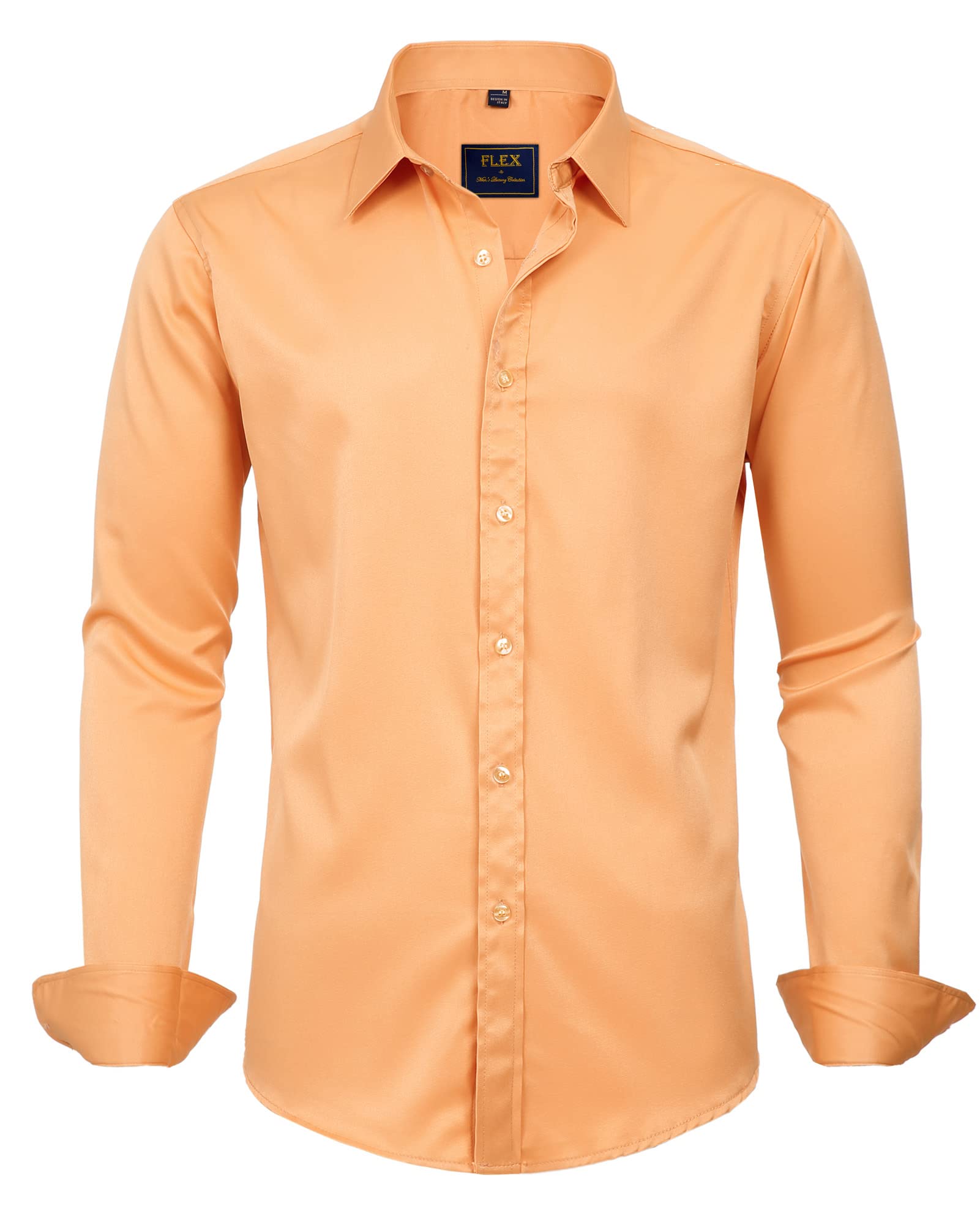 J.VER Men's Dress Shirts Solid Long Sleeve Stretch