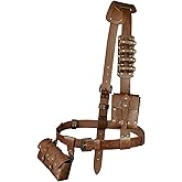 HiiFeuer 7 PCs Medieval Baldric Tactical Belt Accessories Renaissance Faux Leather Belt Bag Alchemy Bottle Holder for Cosplay