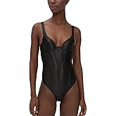Bluebella Women's Verona Luxury Satin Wired Push-Up Thong Bodysuit