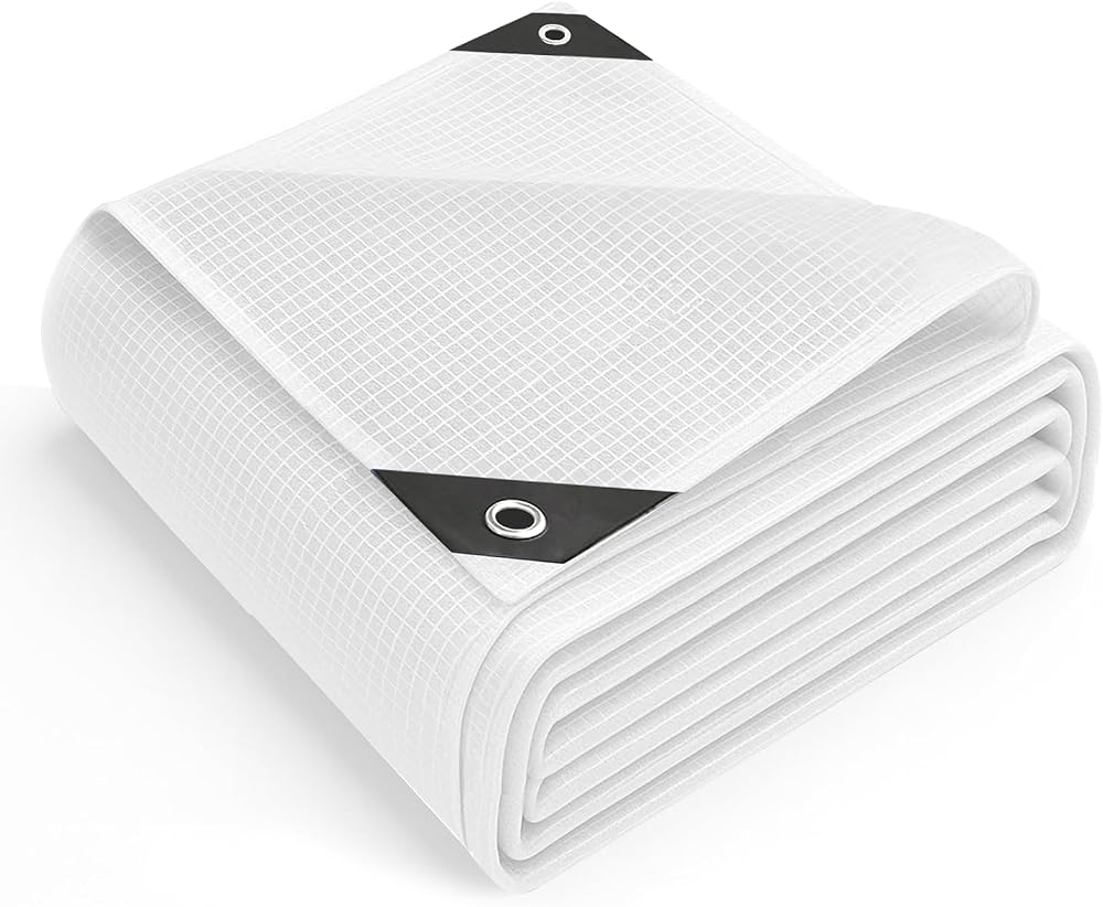 KEPLIN 3x4m Waterproof Tarpaulin Cover Sheet 100gsm Heavy Duty Mould-Resistant