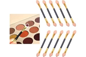 EKIND 10PCS Double Ended Eyeshadow Applicator Sponge Tip Eye Makeup Brushes for Women Reusable Cosmetic Beauty Tool for Begin