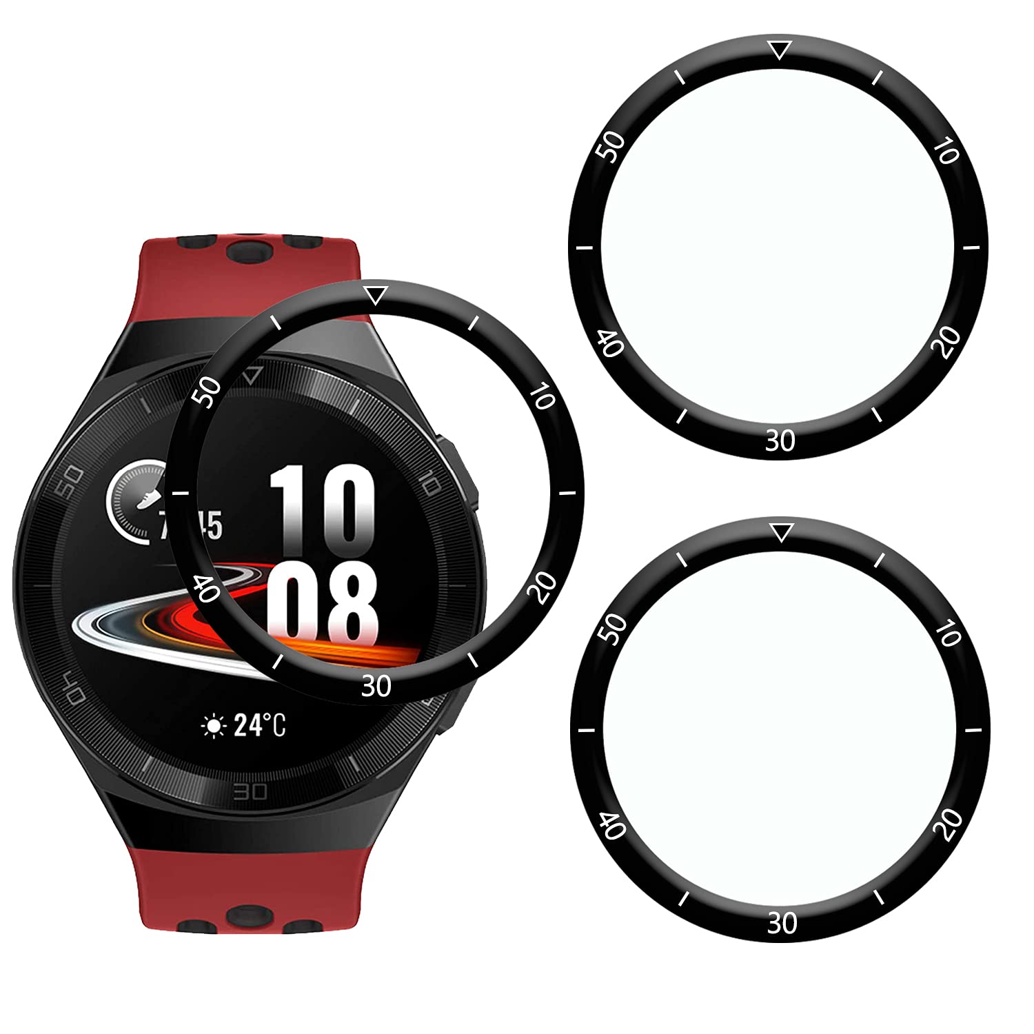 Kelolin Screen Protector Compatible with Huawei Watch GT 2e, 3D Curved Edges, Scratch-Resistant, HD Ultra Shatterproof Flexible Screen Protector for Huawei Watch GT 2e Pack of 3