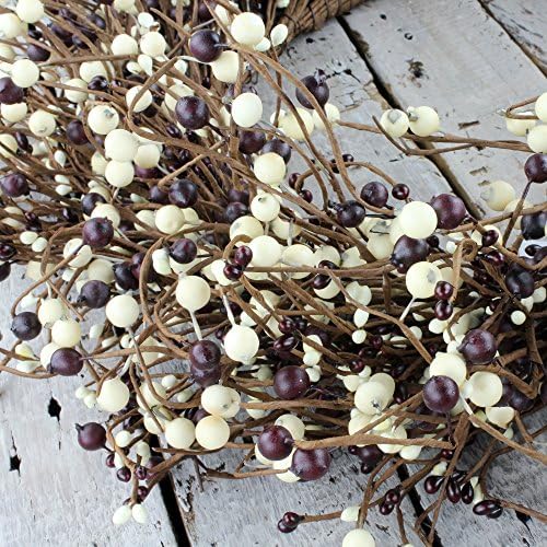 Small Burgundy and Cream Mixed Berry Wreath