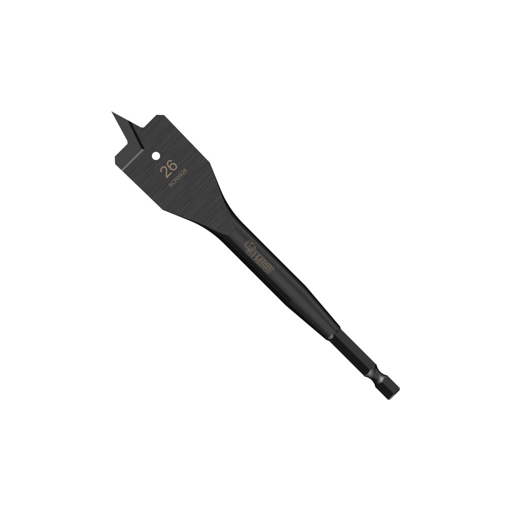 1 x SabreCut SCRIW26_1 26mm x 152mm Impact Rated Flat Wood Spade Bit for Softwood Hardwood Chipboard
