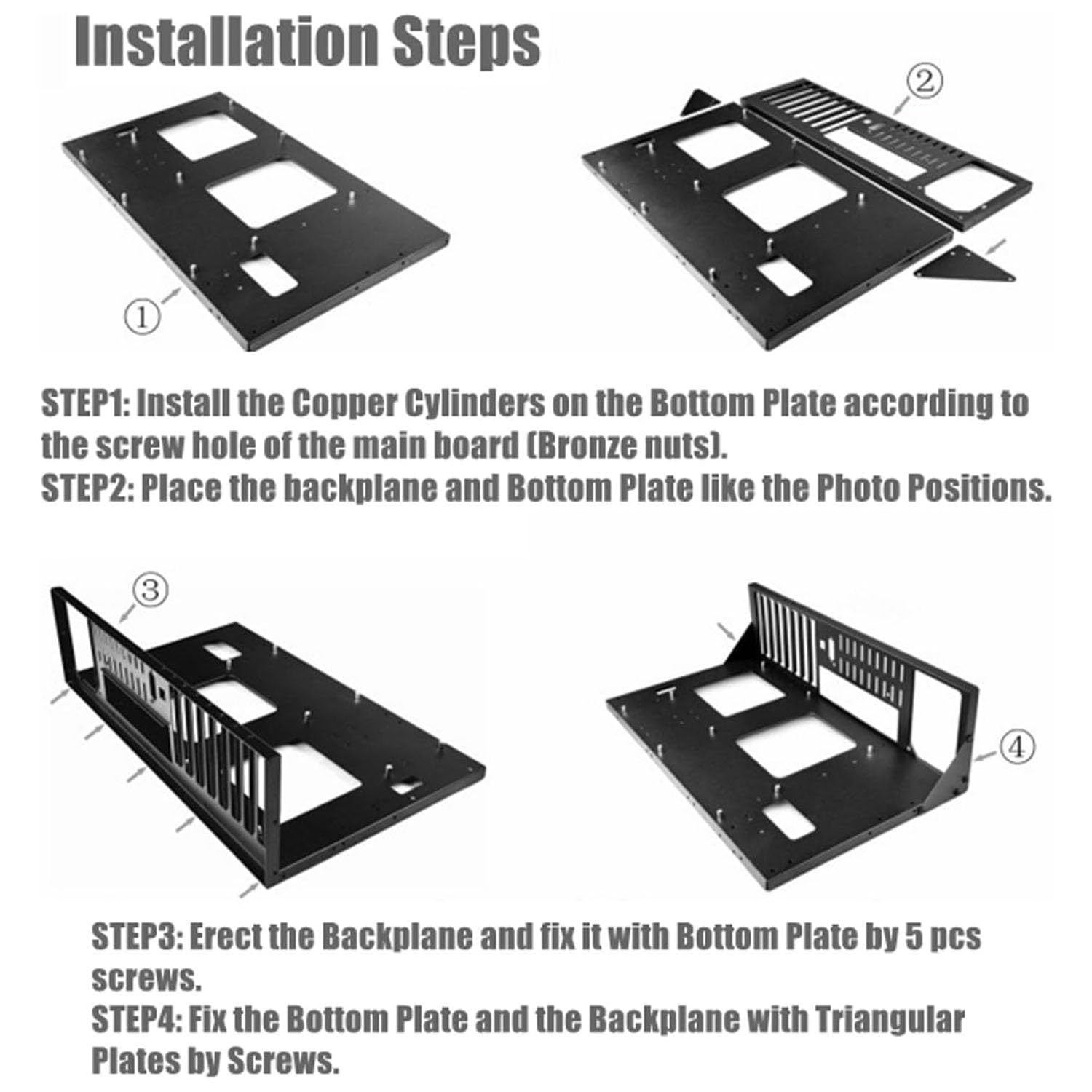 DIY Gaming Computer Case - ATX/M-ATX/ITX Motherboard Compatible, Open Chassis Rack, Mid Tower, Widely Body Heat Dissipation Design, Test Bench