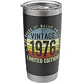Vintage 1976 50th Birthday Gifts 50 Years of Being Awesome Stainless Steel Insulated Tumbler