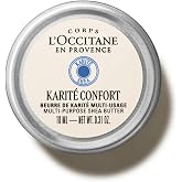 L'OCCITANE Organic Pure Shea Butter Multipurpose Balm, Dry Skin, 0.31 Fl Oz | Nourishes body, protects from dryness, softening, certified organic, versatile daily skincare essential, Vitamin E