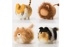 Truslin Needle Felting Kit, DIY Crafts for Adults Women, Hobby Kit with Felting Supplies,Felting Needles, Felting Wool and Tools for Beginners, Adult Craft Kits, Faceless Animals 4pcs