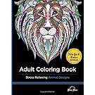 Adult Coloring Book: Stress Relieving Animal Designs