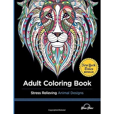 Adult Coloring Book: Stress Relieving Animal Designs