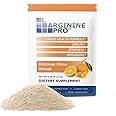 L-ARGININE PRO Supplement Powder | 30 Packets Single Serve Travel Size | 5,500mg of L-arginine Plus 1,100mg L-Citrulline, Orange