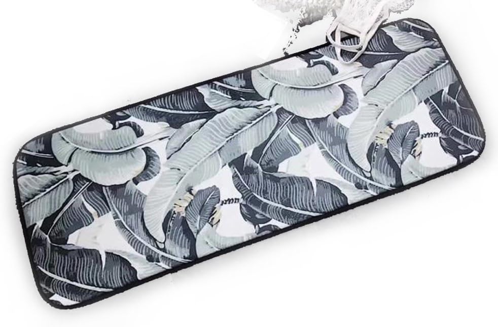 MorroMorn Tropical Vibes Runner Rug Mat for Living Room Bathroom Kitchen Hallway, Non-Skid (Non-Slip) Easy Clean Machine Washable Water-Absorbent - 20x60 inches (Banana Leaves)