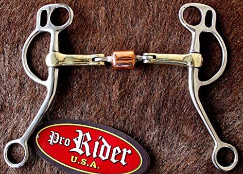 SS Copper Roller 5" Mouth 6-1/2" Shank Western Argentine Horse Snaffle Bit 35387