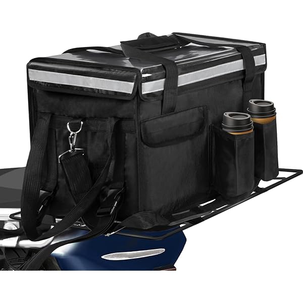 Insulated Bags For Food Delivery With Cup Holder 17.3" X 13.5" X 12.5