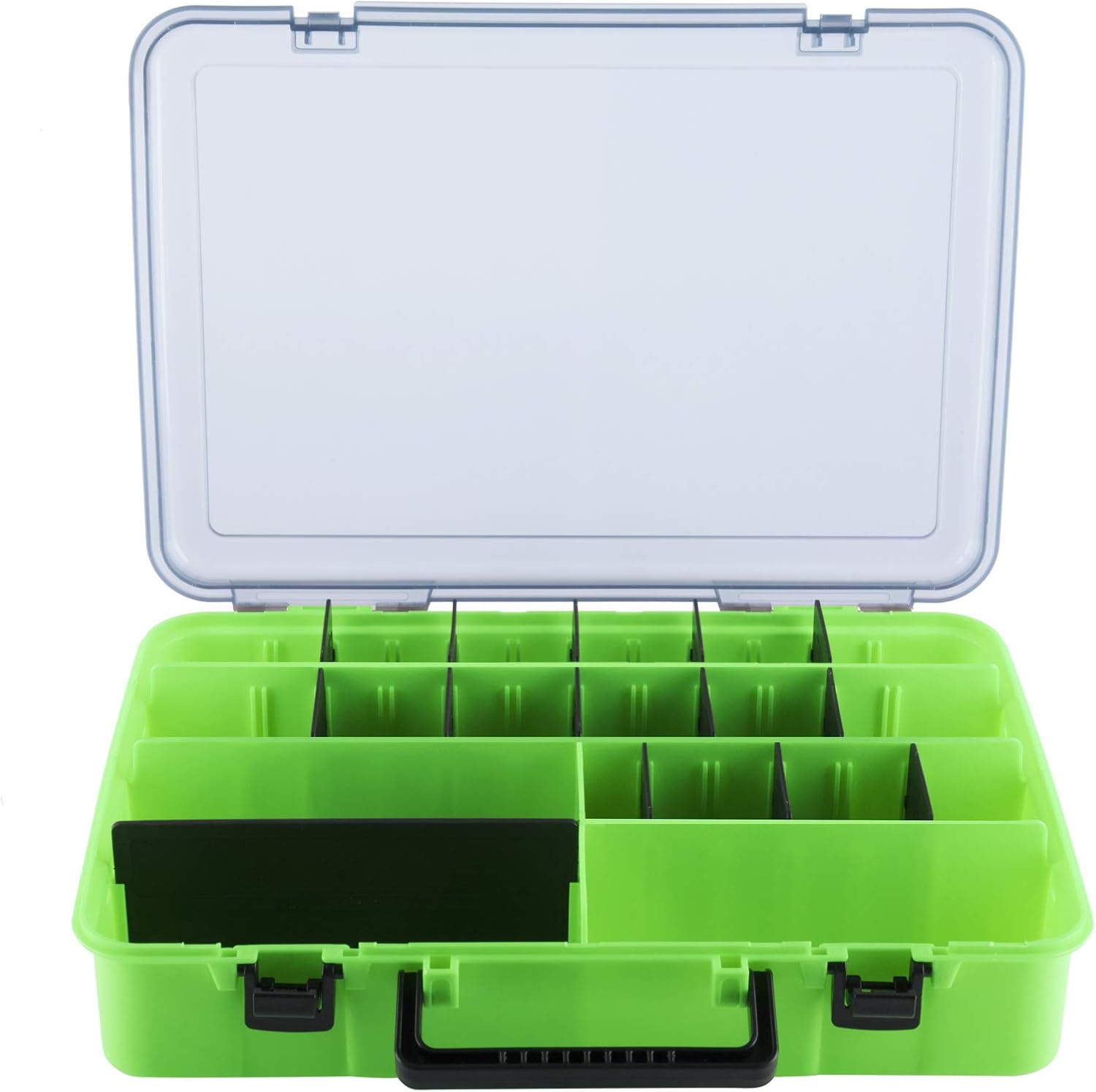 Goture Plastic Storage Organizer Box, Portable Bait Storage Adjustable Divider Removable Compartment with Handle, Tackle Tray for Fishing Storage : Sports & Outdoors