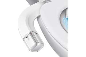 Shineforu Ultra-Slim Bidet Dual Mode Bidet Attachment for Toilet, Bidet Toilet Seat Attachment with Pressure Controls(Feminine/Posterior Wash),Easy to install Design Non-Electric Bidet
