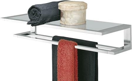 Tiger Items Toallero con Repisa, Estante para Baño y Ducha, 56.8 x 23.2