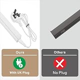 Qsmile LED Batten Light 4ft 18W 2000lm UK Plug 4 Pack 4000K Workshop view 2
