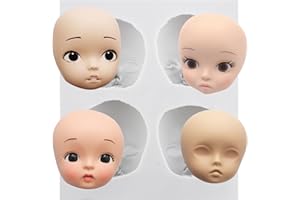 TAOXIBEI Baby Face Clay Mold Doll Face Silicone Molds for DIY Crafts Air Dry Plaster Polymer Clay Epoxy Resin Casting Jewelry Making