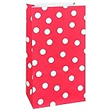 ADIDO EVA 100 PCS Red Kraft Paper Bags