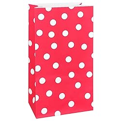 ADIDO EVA 100 PCS Red Kraft Paper Bags