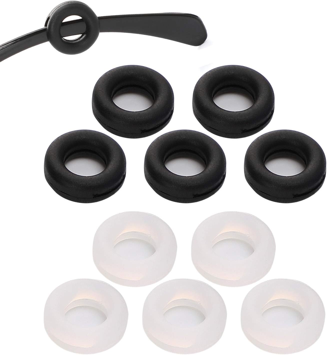 Hifot 10 Pairs Silicon Ear Pads for Eyegalsses, Eyewear Sleeve Retainer