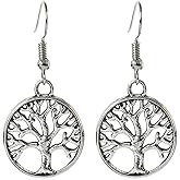Silver Plated Tree of Life Earrings for Women