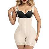SHAPERX Women's Fajas Colombianas Tummy Control Shapewear Postpartum Butt Lifting Body Shaper with Boned Support