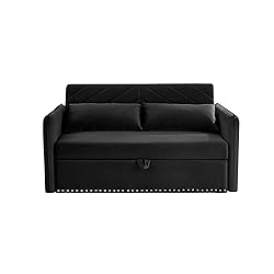 55-inch Loveseat Pull Out Sofabed ,Modern 3 in 1