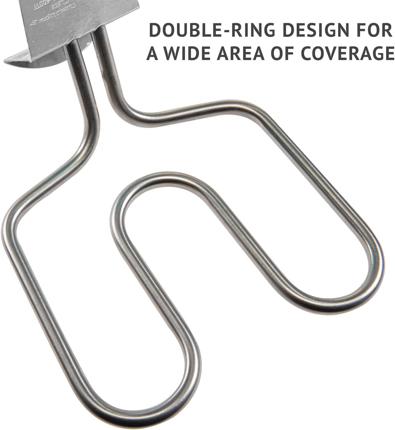 Ivation Premium 500W Electric Charcoal Starter – Quickly & Easily Ignite BBQ Grills Without Lighter Fluid or Matches – Double-Ring Design with Longer, Angled Handle Safely Heats in Just 6 Minutes : Garden & Outdoor