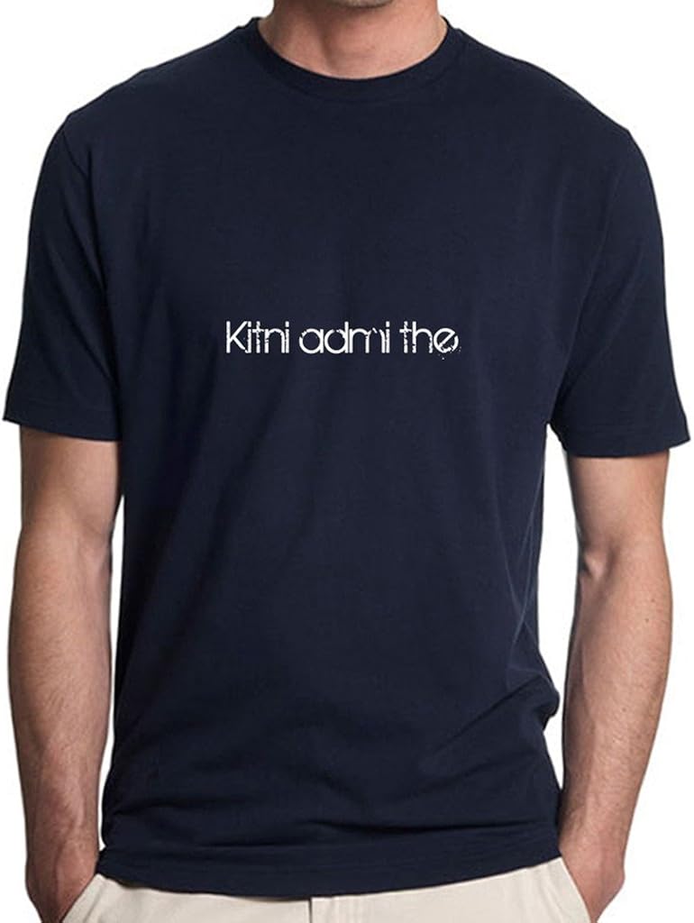 Amazon.com: Men's Cotton T-Shirt Quote Hindi Funny T Shirts Navy XXX-Large: Clothing