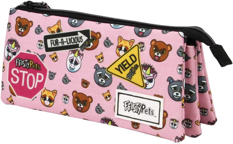 Feisty Pets Sir Growls-Triple HS Pencil Case, Multicolour, 23 x 11 cm