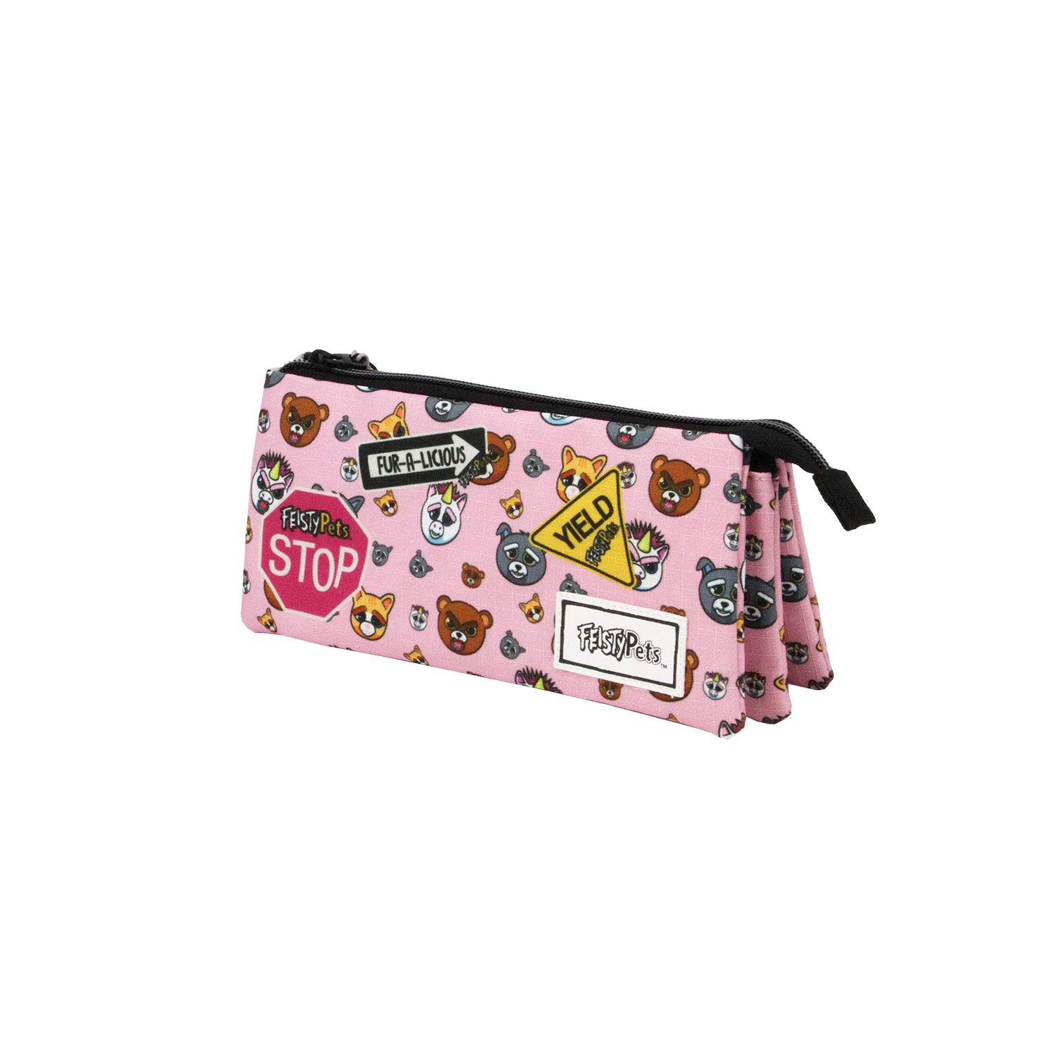 Feisty Pets Sir Growls-Triple HS Pencil Case, Multicolour, 23 x 11 cm
