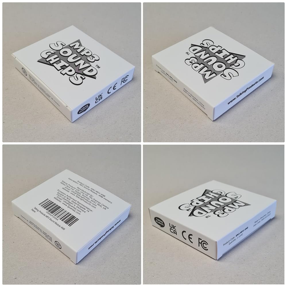 Talking Products, MP3 Sound Chip Module, 4MB Memory, with AAA Battery Box. Create Your own Personalised Gifts, Models or Cosplay Accessories (Push Button)