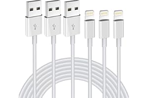 OCEEK iPhone Charger 3Pack 6FT MFi Certified Lightning Cable Fast Charging Cords Apple Charger Compatible with iPhone 14 13 12 11 XS XR X Pro Max Mini 8 7 6S 6 Plus 5S SE iPad iPod AirPods
