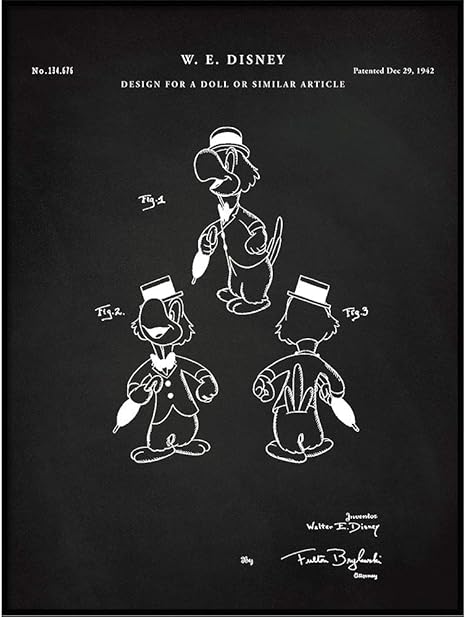 Amazon ホセ カリオカオ ディズニー カートゥーンキャラクター Saludos Amigos 特許 子供部屋 子供用ギフト ヴィンテージブループリント 面白い動物 Qp709 11x14 アートフレーム ポスター オンライン通販