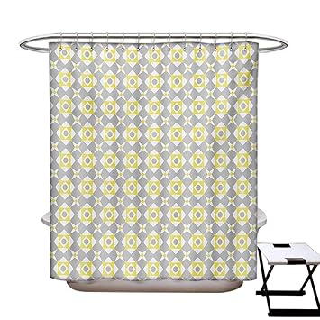 Amazon Com Blountdecor Grey And Yellow Shower Curtains Sets