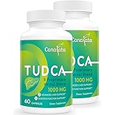 Canarata TUDCA Liver Support Supplements 1000mg - 120 Vegan Capsules,TUDCA Bile Salts with Milk Thistle Herbal Blend Formula for Cleanse Detox & Repair