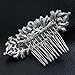 SEPBRIDALS Crystal Rhinestone Bride Wedding Hair Comb Pins Side Comb Accessories Jewelry GT4381 (Silver)
