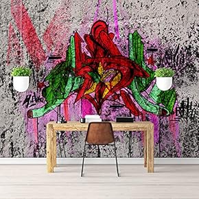Wall Mural Simple and Mysterious Graffiti Art Removable Self-Adhesive Large Wallpaper - 66x96 inches