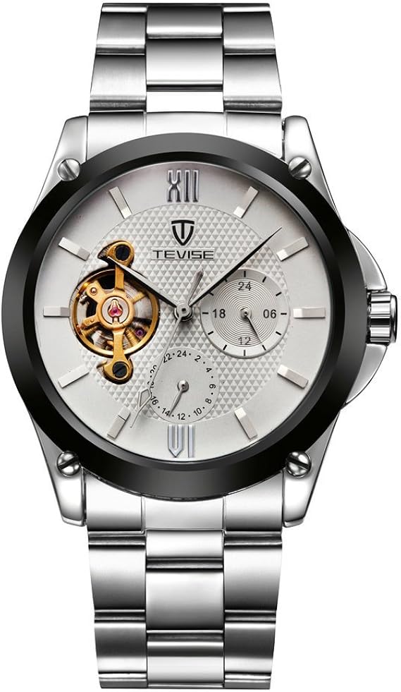 Amazon Tevise コリアンファッション メンズ 腕時計 ステンレススチール 自動機械式腕時計 03 メンズ腕時計 腕時計 通販