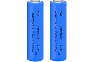 Yuntunele 2 Packs 18650 Rechargeable Battery 3.7V 3500mAh 18650 Flat Top Battery for Headlights etc