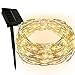 daxpoo 100 LED 33FT Copper Wire Solar Outdoor Waterproof Fairy String Lights (Warm White)