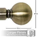 Aspire Homeware Extendable Curtain Pole 120 210 cm Antique Brass 28 mm view 2